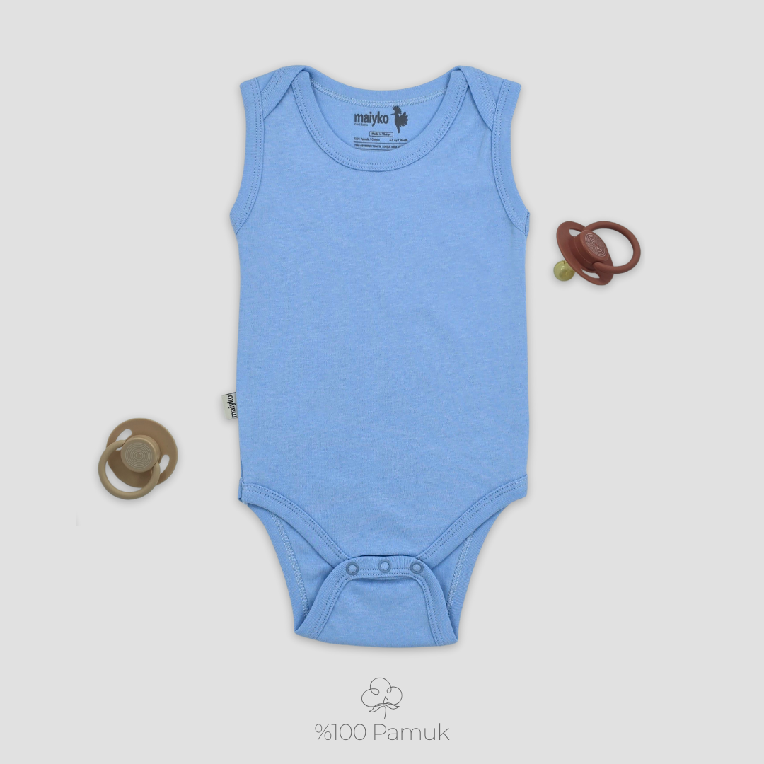 Atlet Body Bebe Mavisi %100 Pamuk