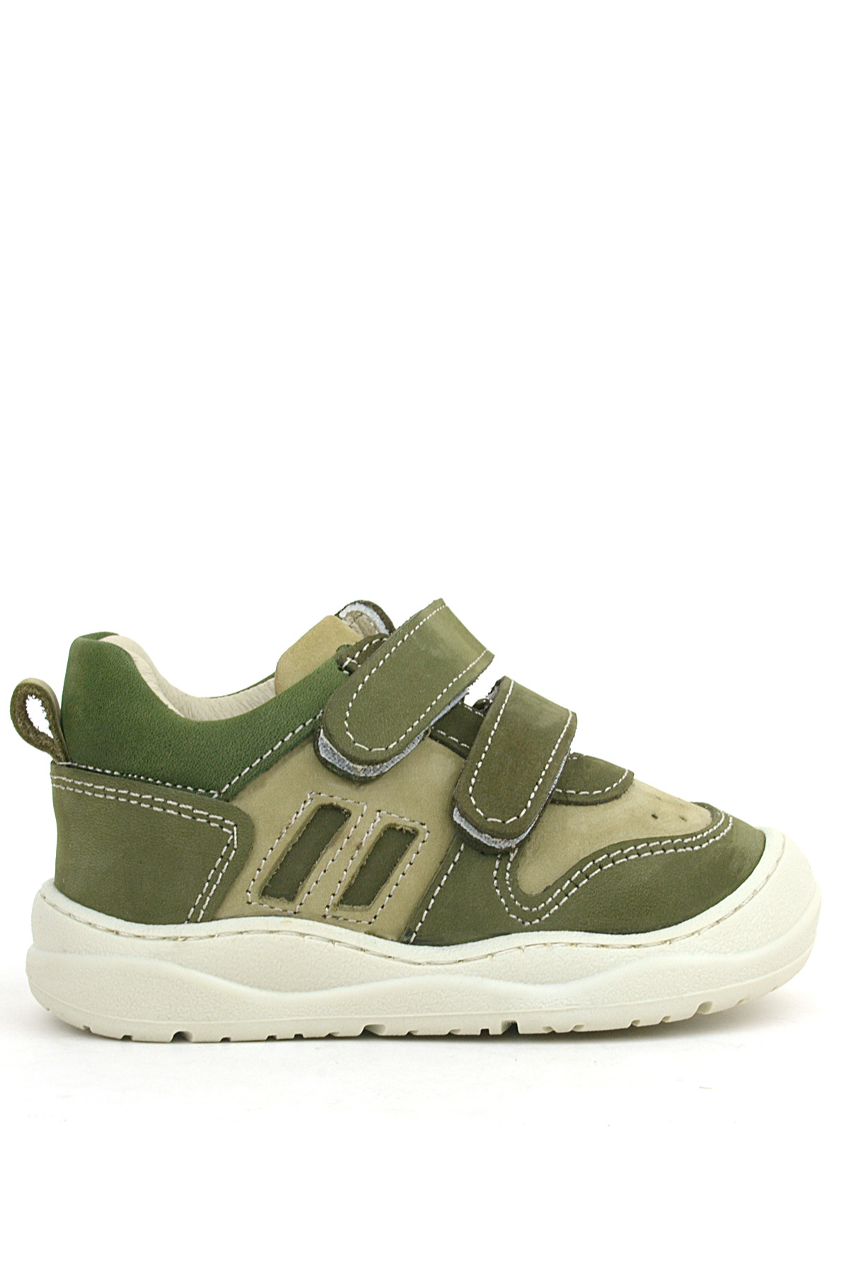 Maiyko Step Cırtcırtlı Hakiki Deri Haki İlk Adım Ayakkabısı