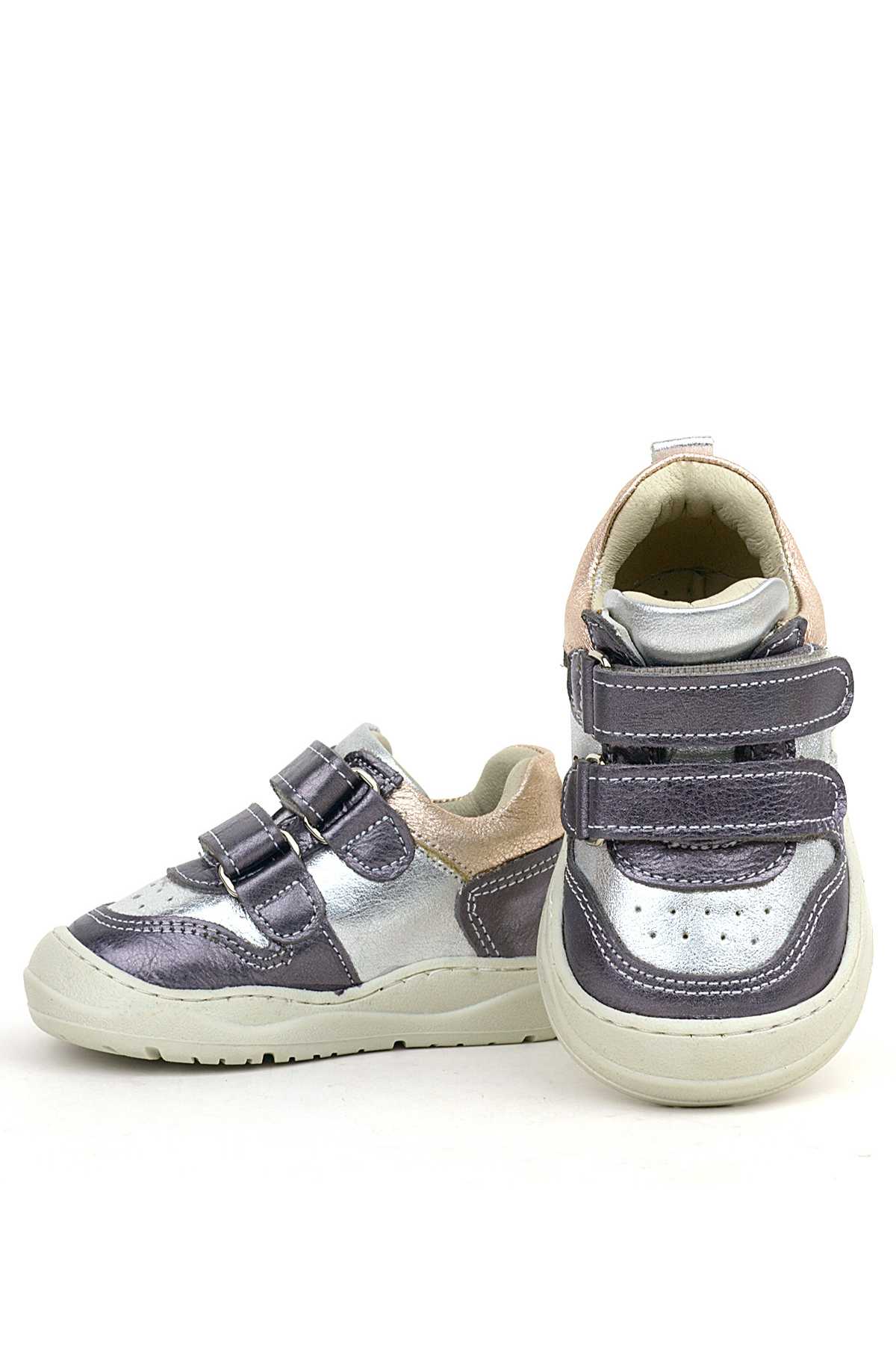 Maiyko Step Cırtcırtlı Hakiki Deri Parlak Mor İlk Adım Ayakkabısı