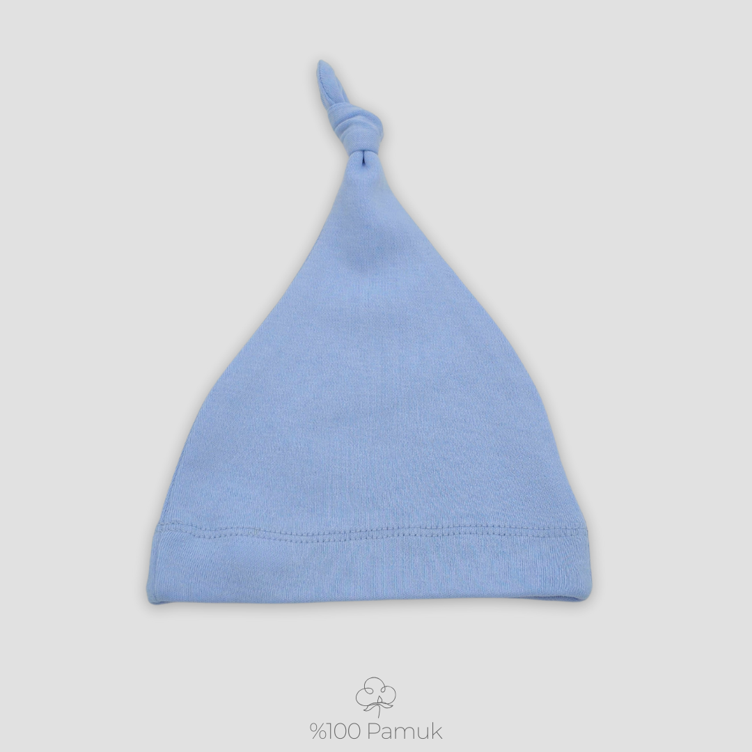 İsme Özel 3'lü Aksesuar Set %100 Pamuklu Bebe Mavisi