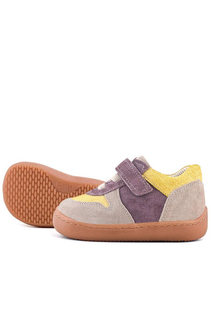 Maiyko Barefoot Vizon & Sarı Hakiki Deri Bebek Sneaker