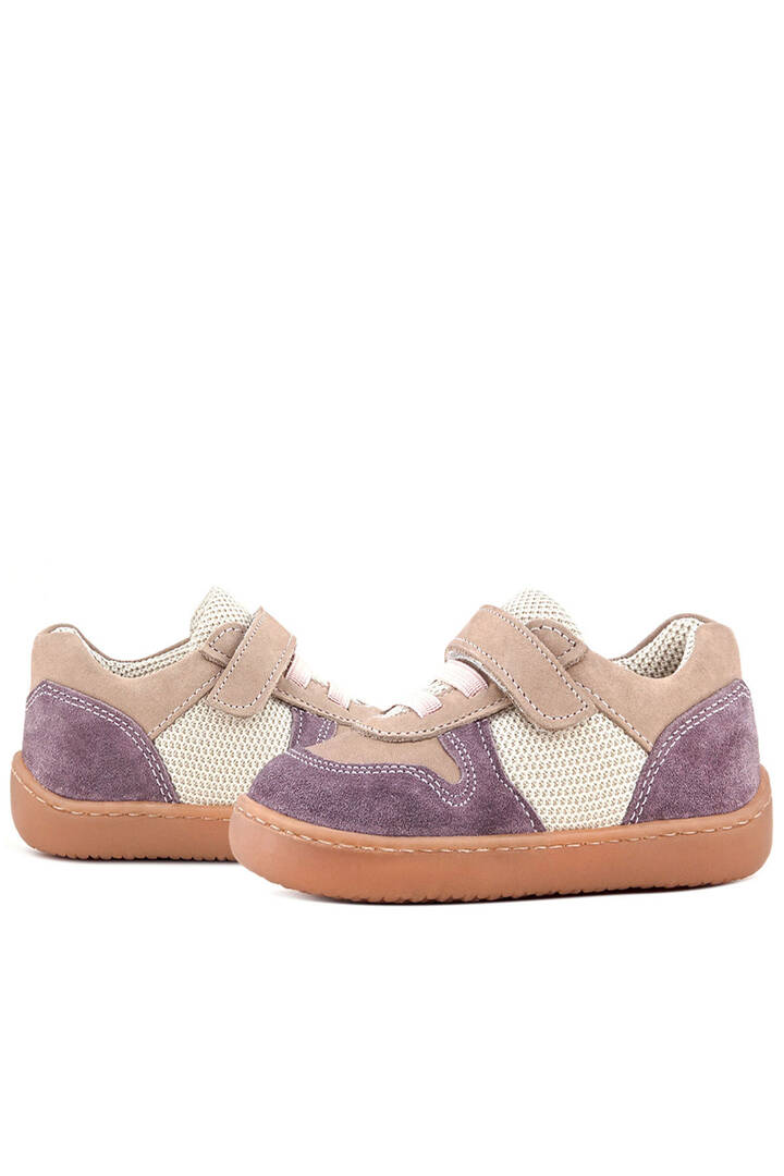Maiyko Barefoot Mor & Pudra Hakiki Deri Bebek Sneaker
