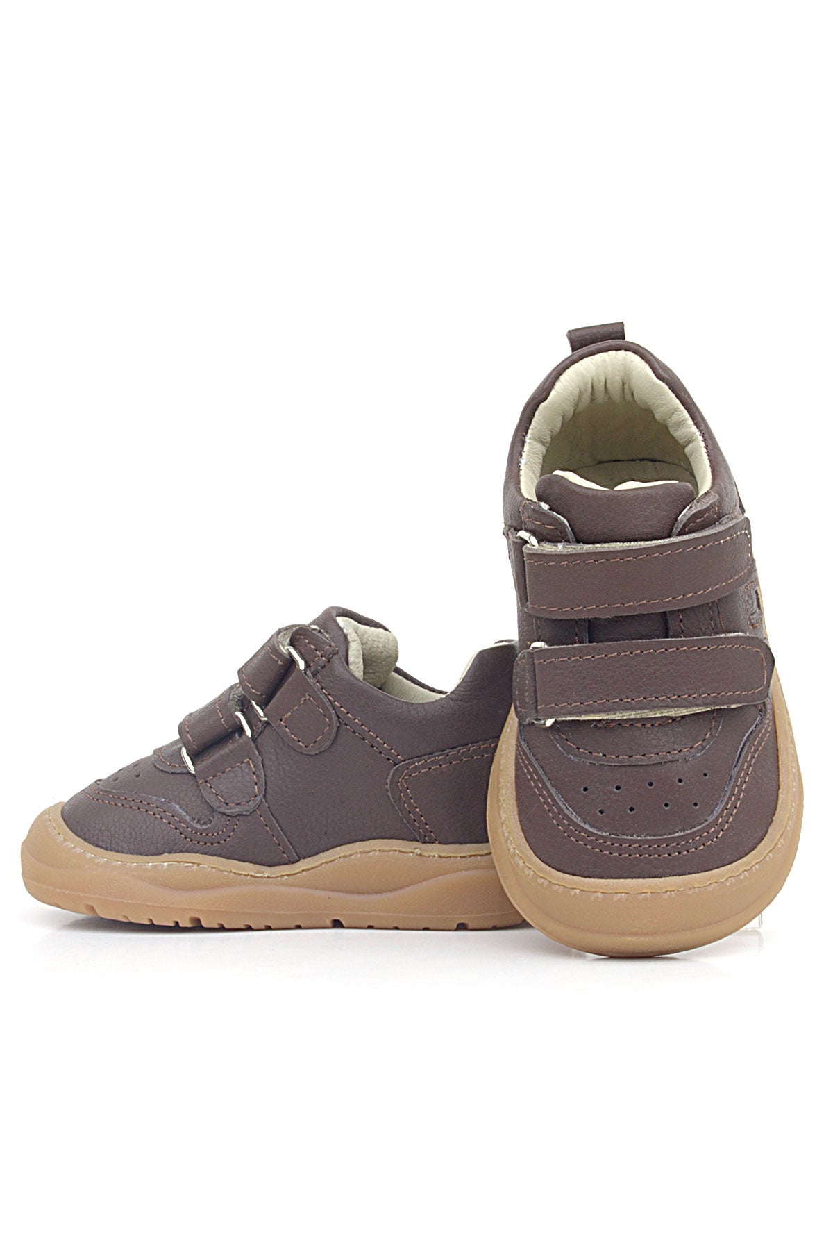 Maiyko Step Cırtcırtlı Hakiki Deri Koyu Kahve İlk Adım Ayakkabısı