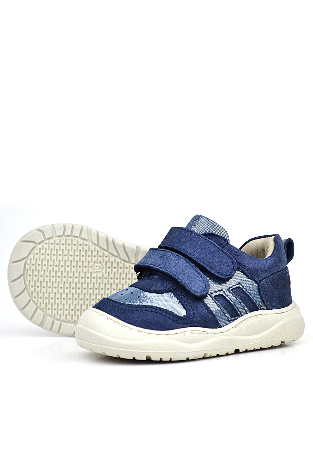 Maiyko Step Cırtcırtlı Hakiki Deri Parlak Lacivert İlk Adım Ayakkabısı