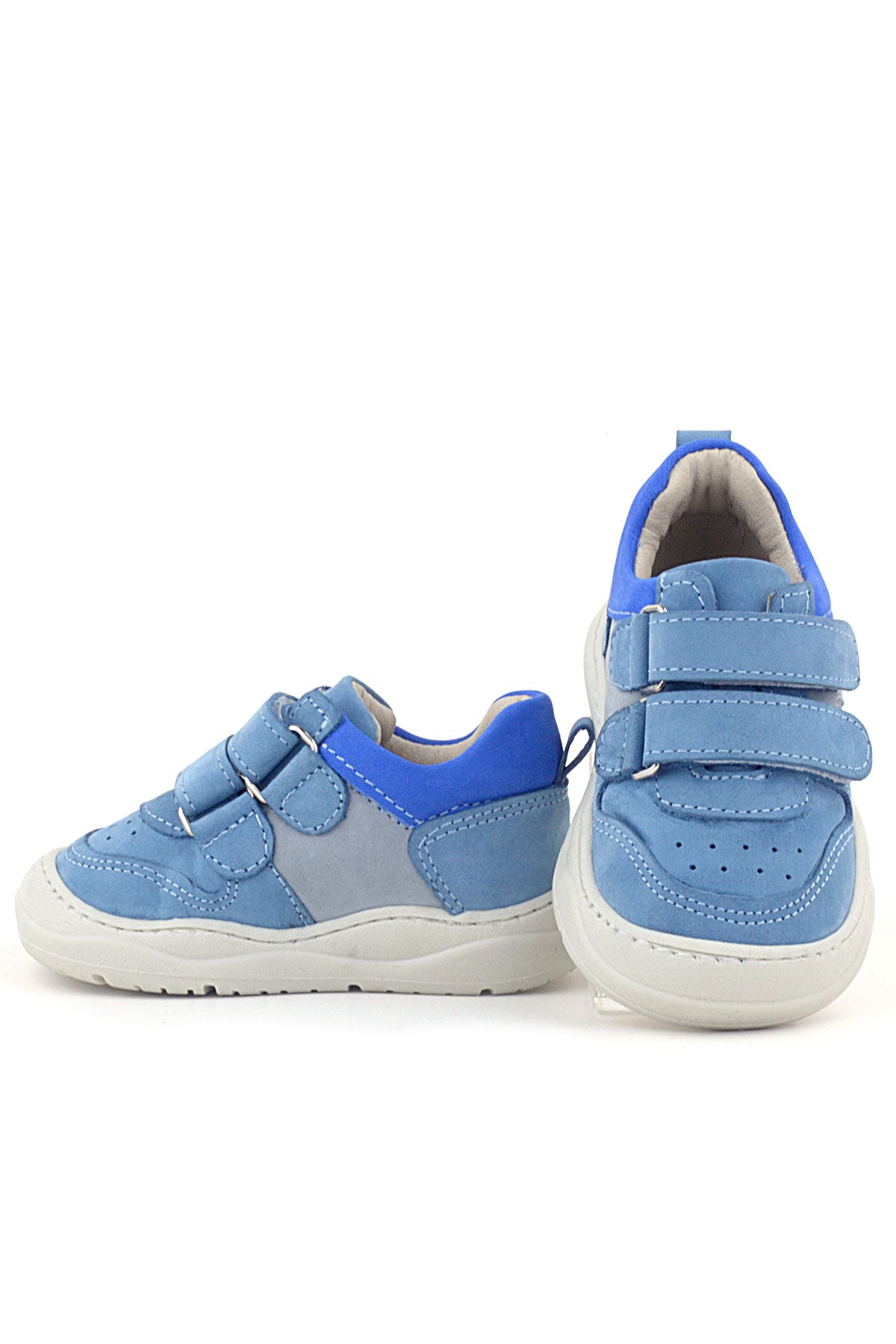 Maiyko Step Cırtcırtlı Hakiki Deri Bebe Mavi İlk Adım Ayakkabısı