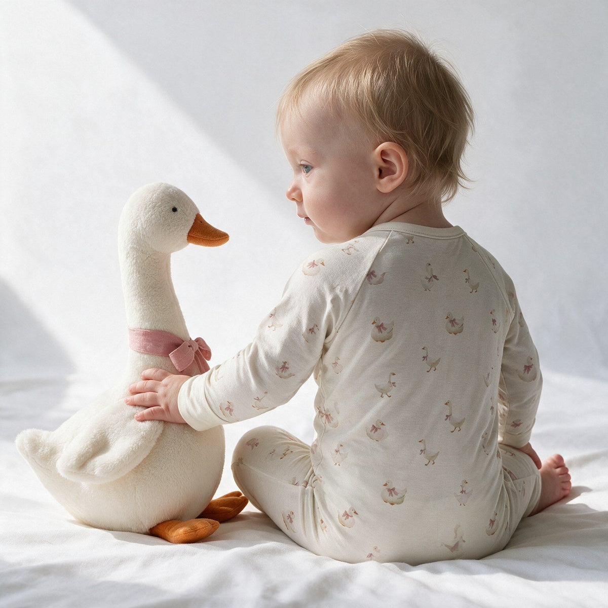 0.5 Tog Ribbon Goose Uyku Tulumu — bebek üzerinde