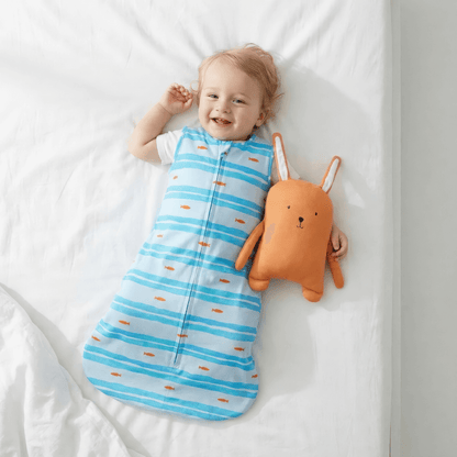 1.0 Tog Little Fish Çizgili Uyku Tulumu Giyilebilir Battaniye