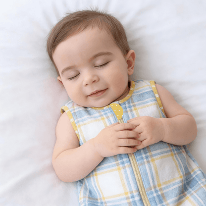 1.0 Tog Pastel Mavi Çizgili Uyku Tulumu Giyilebilir Battaniye