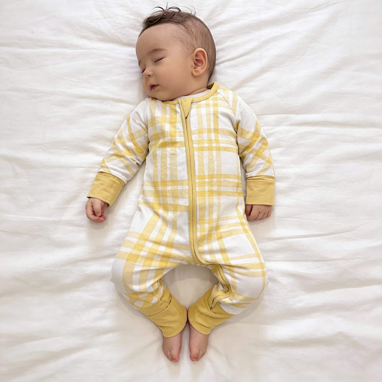 1.0 Tog Pastel Sarı Çizgili Uyku Tulumu