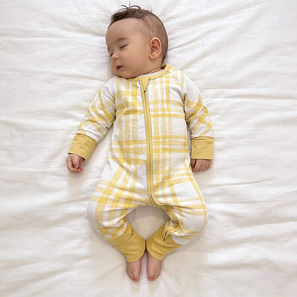 1.0 Tog Pastel Sarı Çizgili Uyku Tulumu