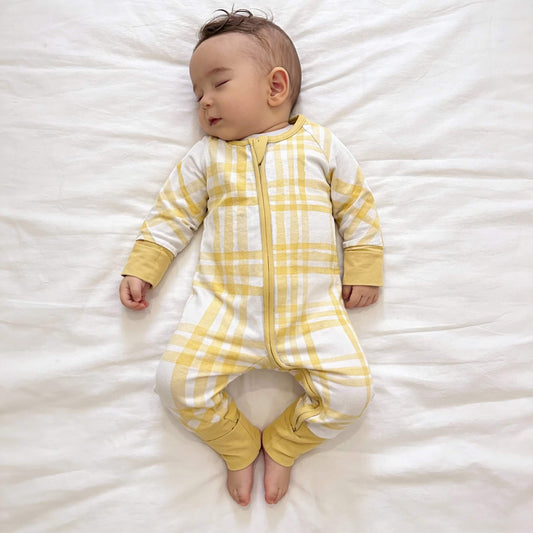 1.0 Tog Pastel Sarı Çizgili Uyku Tulumu