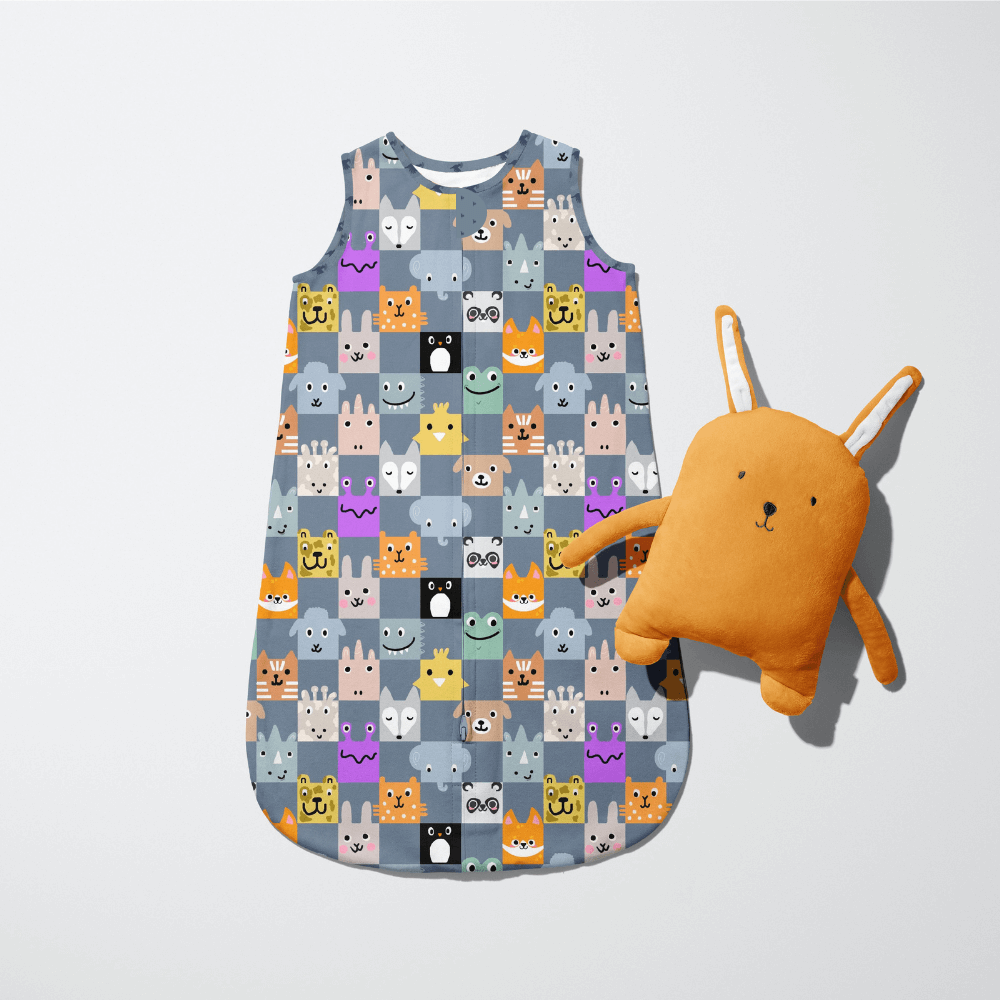 1.0 Tog Wild Friends Uyku Tulumu Giyilebilir Battaniye