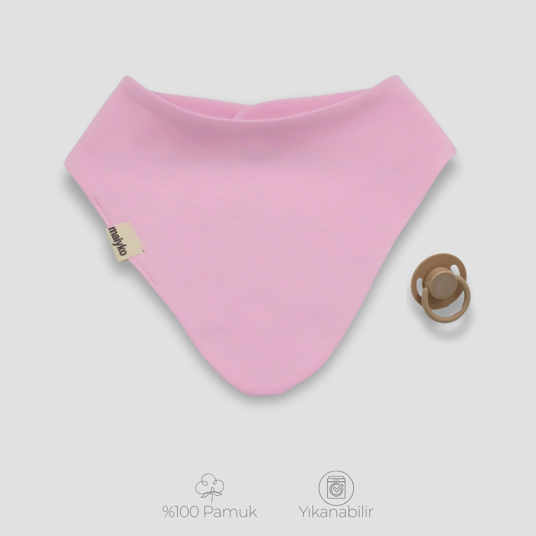 2'li Fular Önlük Seti %100 Pamuklu (Pembe)