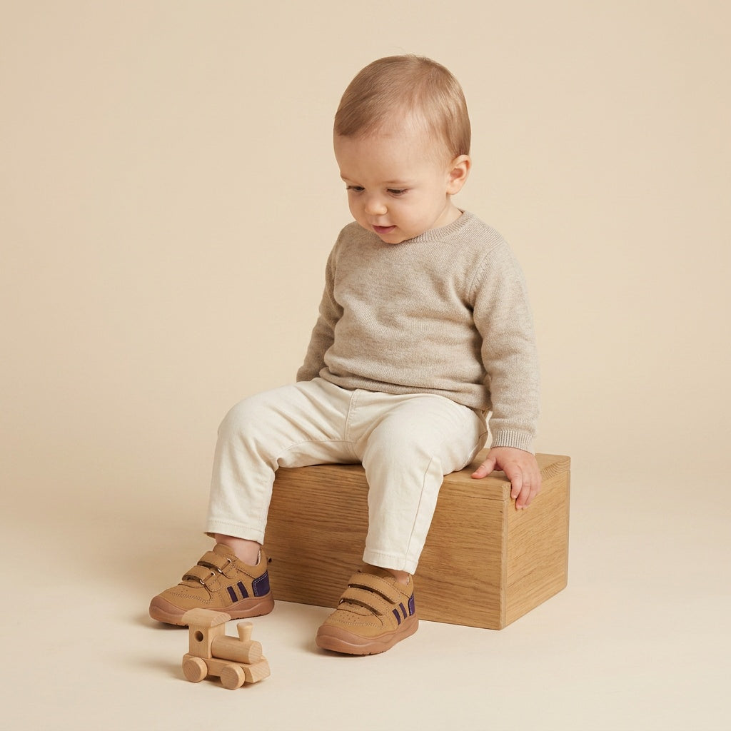 Maiyko Step Sari Mor bebek ayakkabisi tam boy