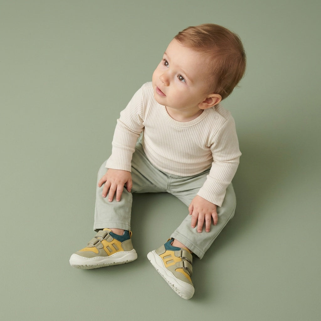 Maiyko Step Sari Yesil bebek ayakkabisi yakin cekim