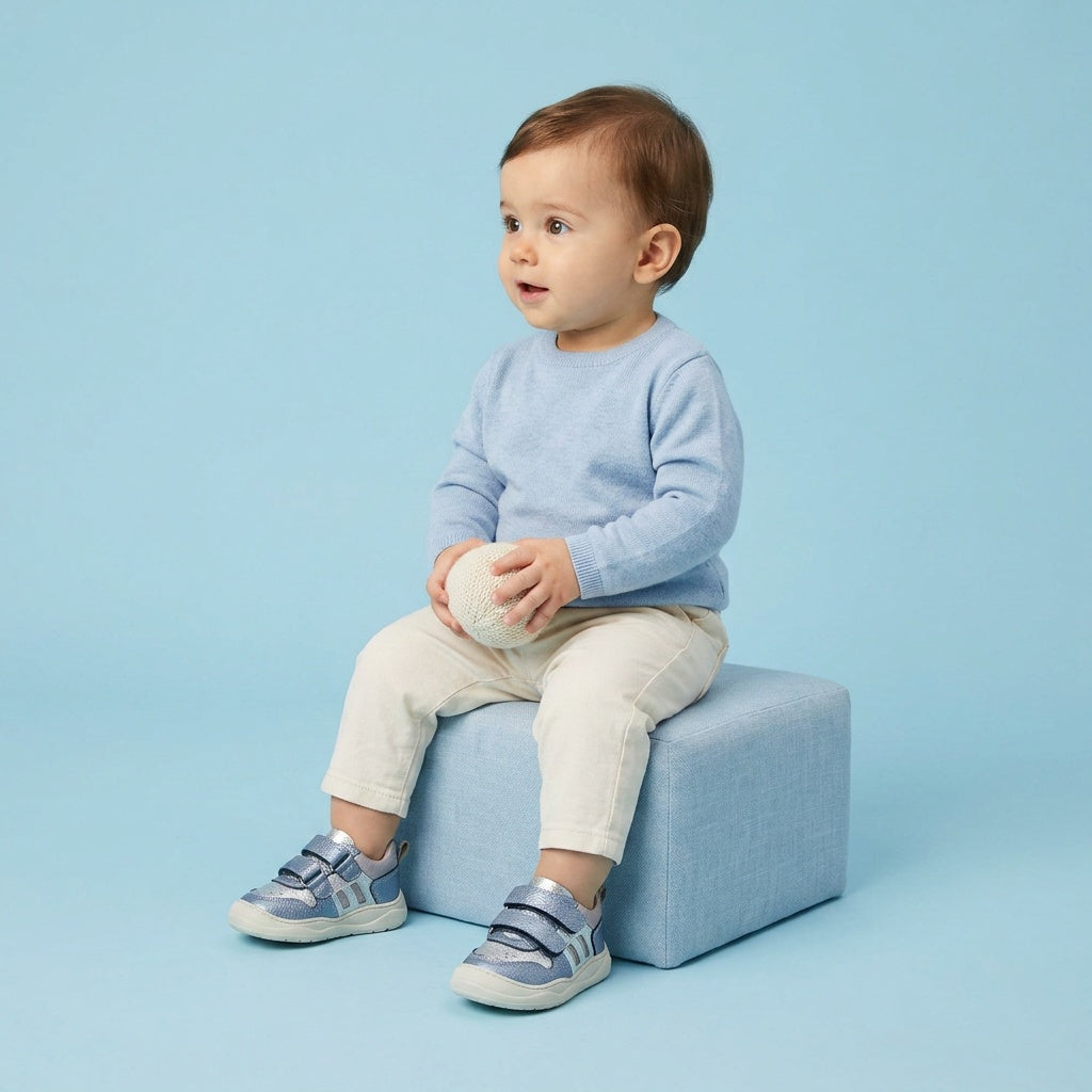 Maiyko Step Parlak Mavi bebek ayakkabisi tam boy