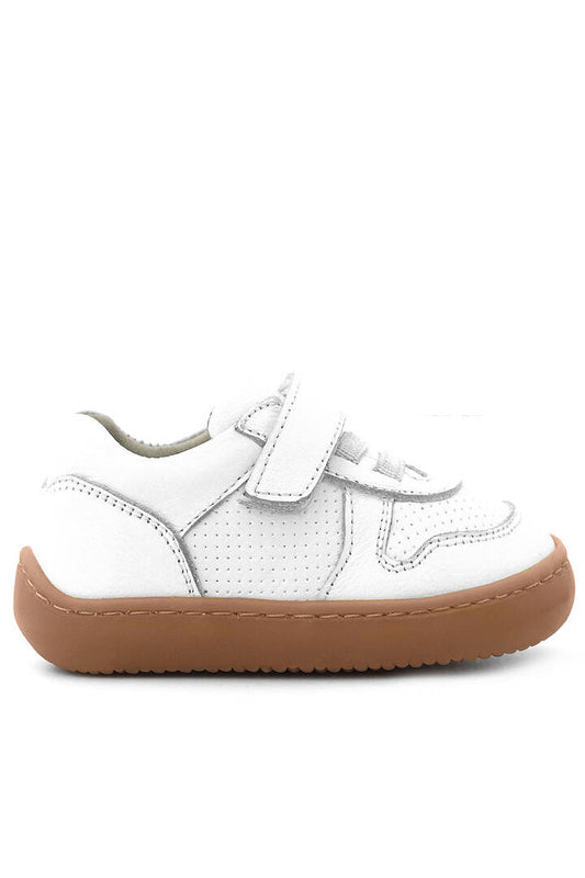 Maiyko Barefoot Hakiki Deri Cırtcırtlı İlk Adım Bebek Sneaker Beyaz