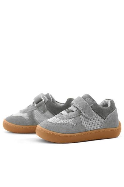 Maiyko Barefoot Hakiki Deri Cırtcırtlı İlk Adım Bebek Sneaker Gri