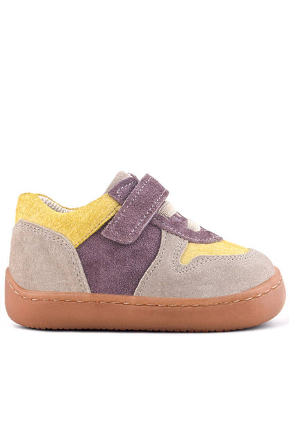 Maiyko Barefoot Vizon & Sarı Hakiki Deri Bebek Sneaker