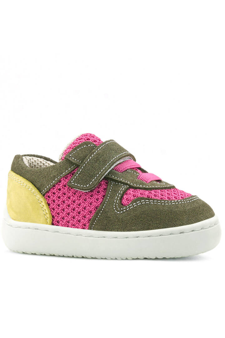 Maiyko Barefoot Haki & Pembe Hakiki Deri Bebek Sneaker