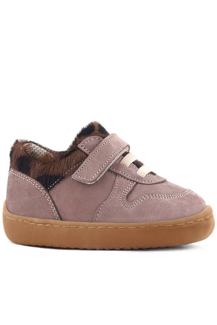 Maiyko Barefoot Açık Kahve Desenli Hakiki Deri Bebek Sneaker