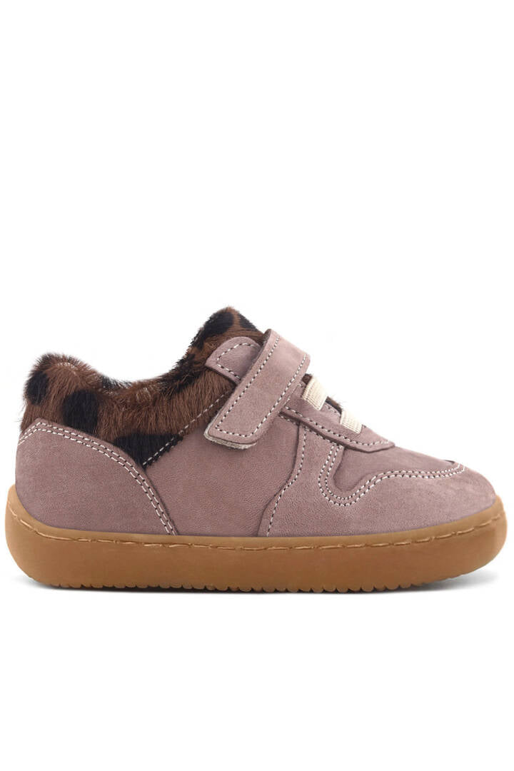 Maiyko Barefoot Açık Kahve Desenli Hakiki Deri Bebek Sneaker