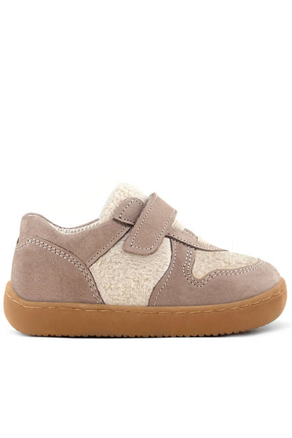 Maiyko Barefoot Krem Pofuduk Hakiki Deri Bebek Sneaker