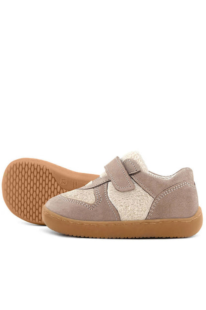 Maiyko Barefoot Krem Pofuduk Hakiki Deri Bebek Sneaker