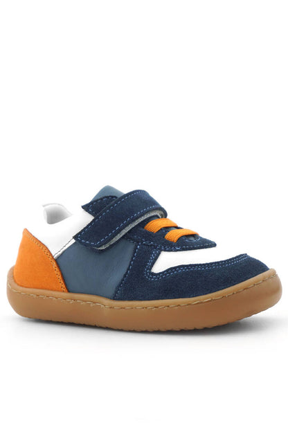 Maiyko Barefoot Lacivert & Beyaz Hakiki Deri Bebek Sneaker