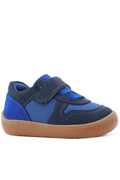 Maiyko Barefoot Hakiki Deri Cırtcırtlı İlk Adım Bebek Sneaker Lacivert