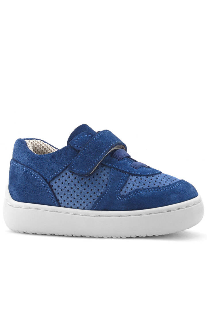 Maiyko Barefoot Mavi Hakiki Deri Bebek Sneaker