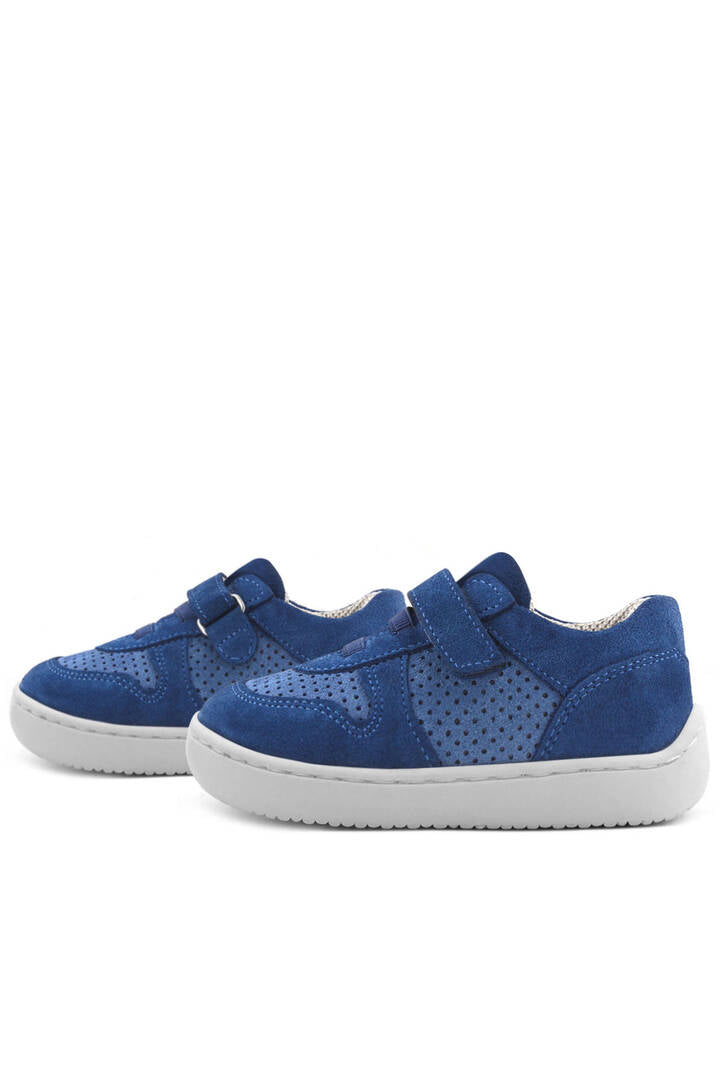 Maiyko Barefoot Mavi Hakiki Deri Bebek Sneaker
