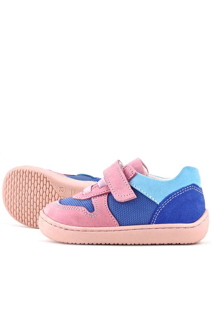 Maiyko Barefoot Mavi & Pembe Hakiki Deri Bebek Sneaker
