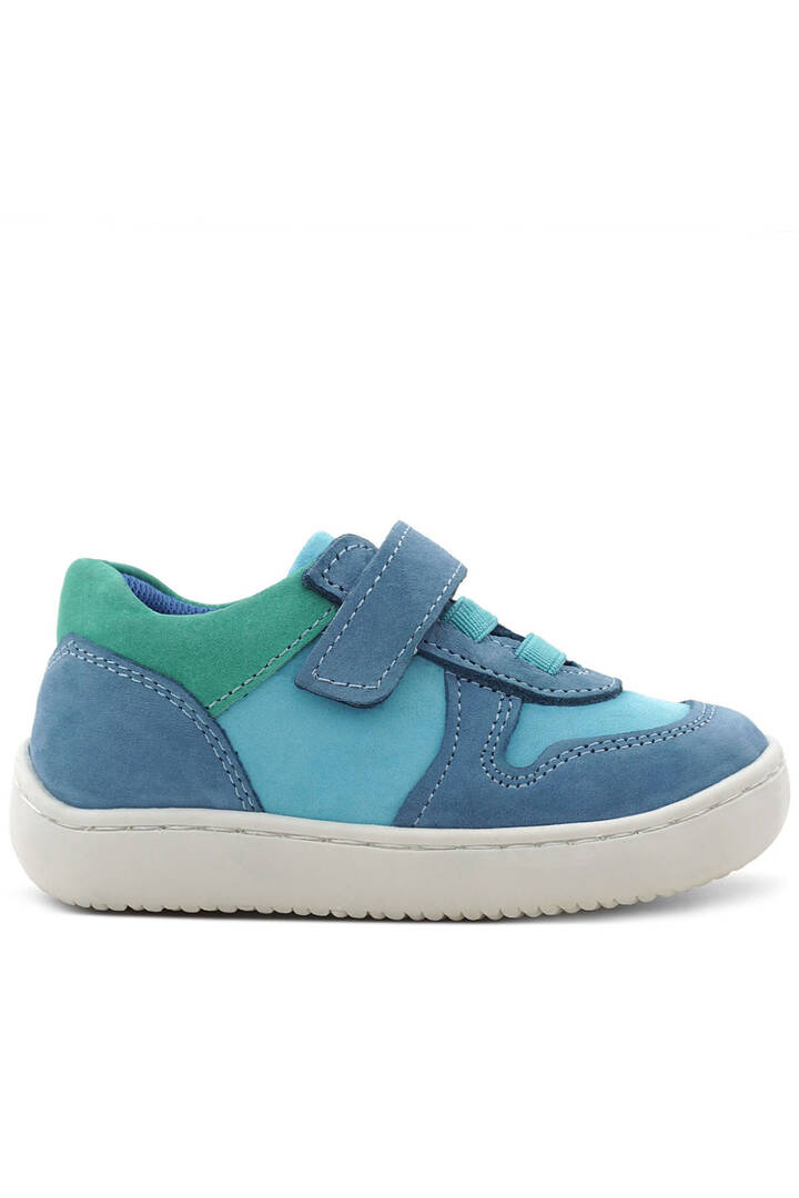 Maiyko Barefoot Hakiki Deri Cırtcırtlı İlk Adım Bebek Sneaker Su Yeşili