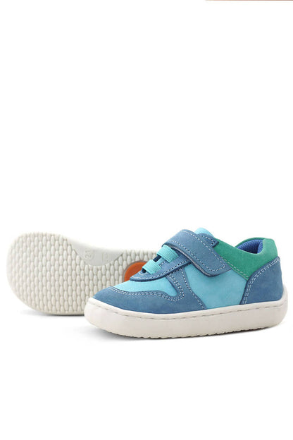 Maiyko Barefoot Hakiki Deri Cırtcırtlı İlk Adım Bebek Sneaker Su Yeşili