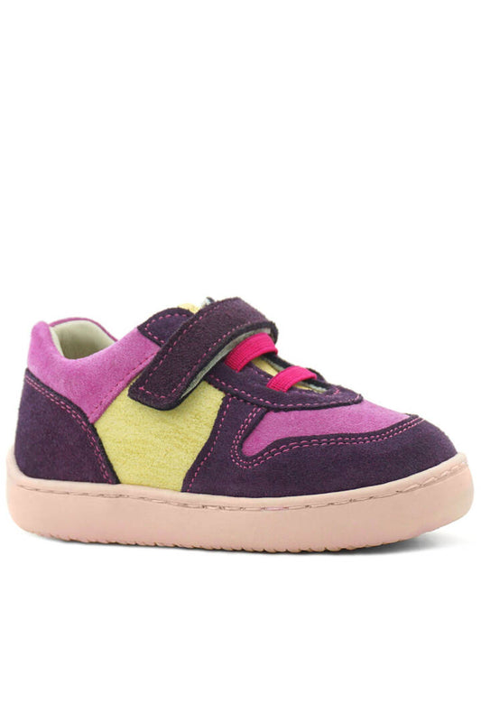 Maiyko Barefoot Hakiki Deri Cırtcırtlı İlk Adım Bebek Sneaker Mor