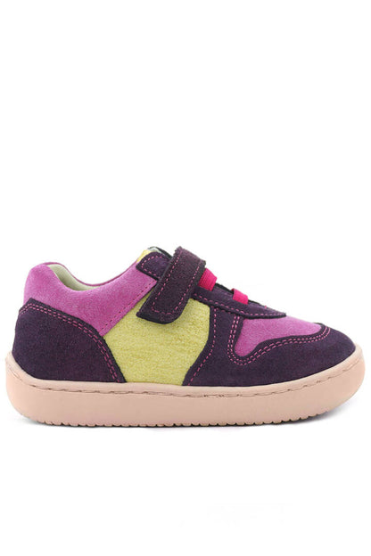 Maiyko Barefoot Hakiki Deri Cırtcırtlı İlk Adım Bebek Sneaker Mor