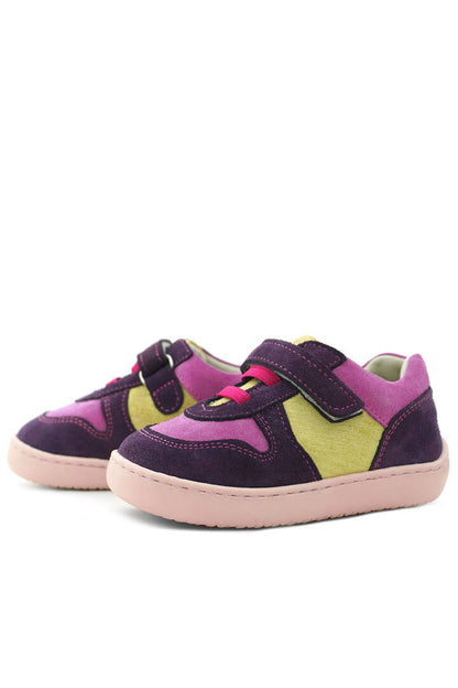 Maiyko Barefoot Hakiki Deri Cırtcırtlı İlk Adım Bebek Sneaker Mor