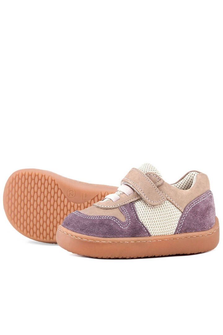 Maiyko Barefoot Mor & Pudra Hakiki Deri Bebek Sneaker