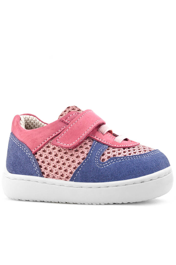 Maiyko Barefoot Pembe & Mavi Hakiki Deri Bebek Sneaker