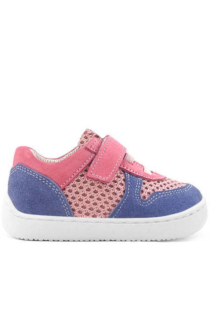 Maiyko Barefoot Pembe & Mavi Hakiki Deri Bebek Sneaker