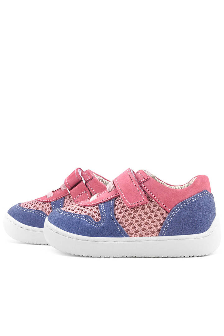 Maiyko Barefoot Pembe & Mavi Hakiki Deri Bebek Sneaker