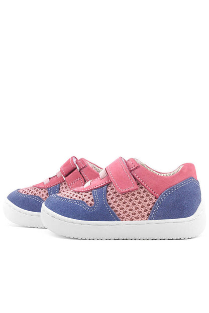 Maiyko Barefoot Pembe & Mavi Hakiki Deri Bebek Sneaker