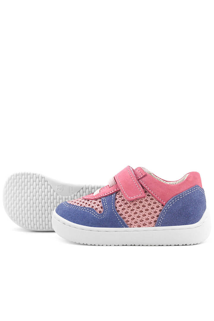 Maiyko Barefoot Pembe & Mavi Hakiki Deri Bebek Sneaker