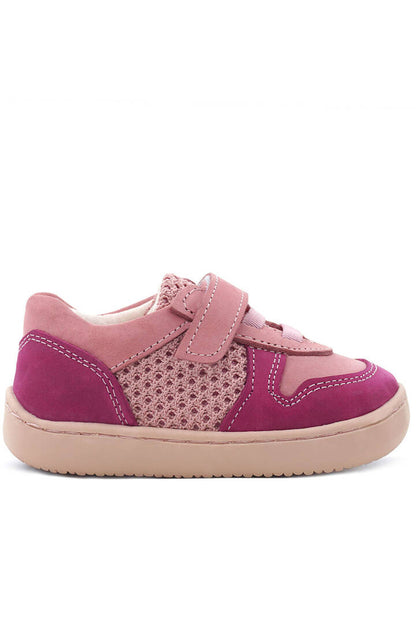 Maiyko Barefoot Hakiki Deri Cırtcırtlı İlk Adım Bebek Sneaker Pembe