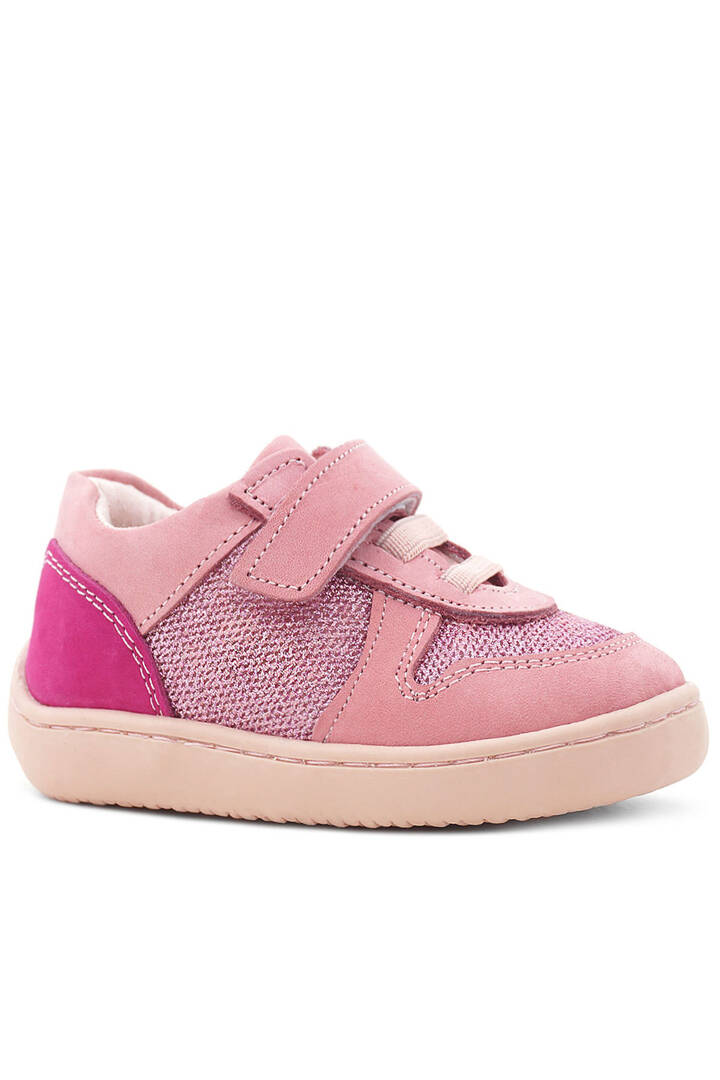 Maiyko Barefoot Simli Pembe Hakiki Deri Bebek Sneaker
