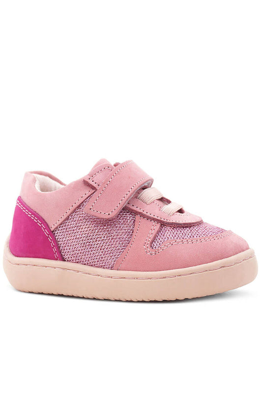 Maiyko Barefoot Simli Pembe Hakiki Deri Bebek Sneaker