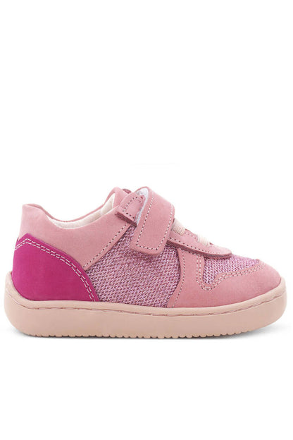 Maiyko Barefoot Simli Pembe Hakiki Deri Bebek Sneaker