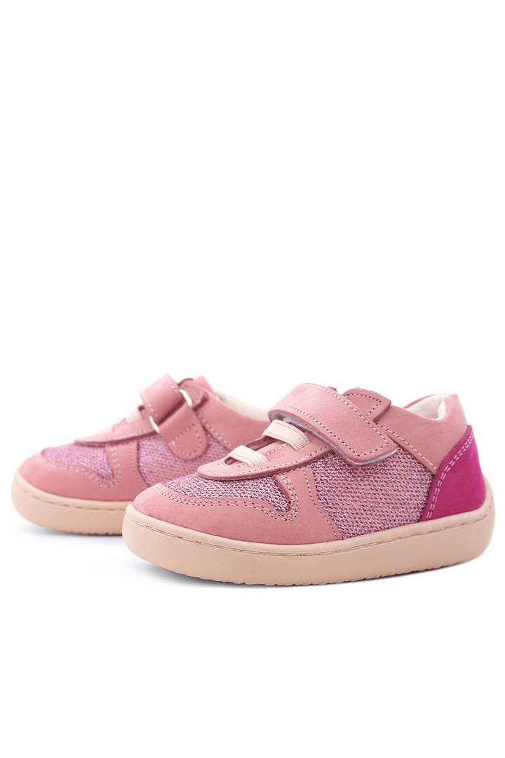 Maiyko Barefoot Simli Pembe Hakiki Deri Bebek Sneaker