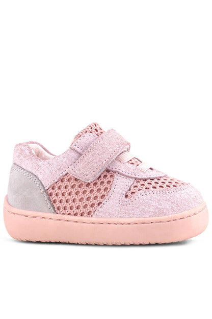 Maiyko Barefoot Pudra & Gri Hakiki Deri Bebek Sneaker